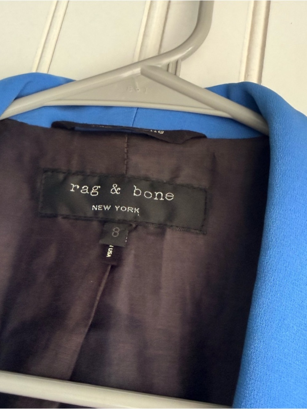 Rag & Bone Size 8 Blue Black Colorblock Jefferson Blazer Jacker - Picture 5 of 8